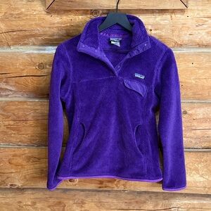 Patagonia Purple Synchilla Quarter-Snap Fleece Pullover XS